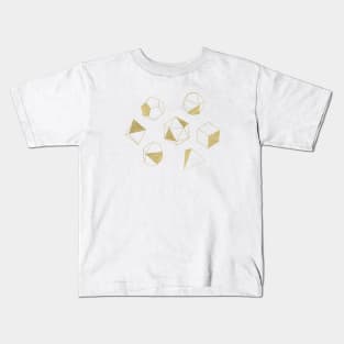 Gold Dice on Brown Kids T-Shirt